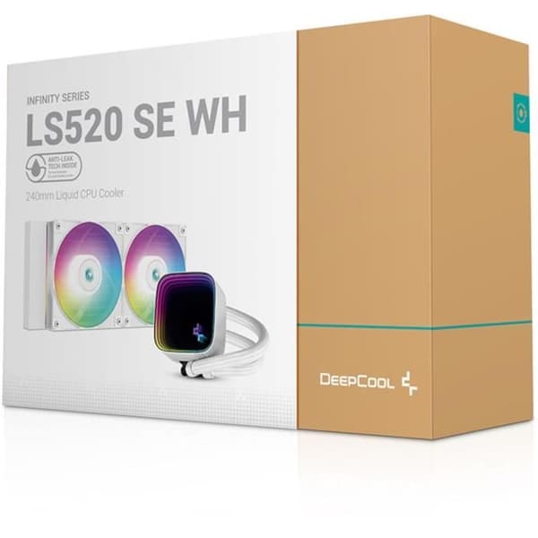 Deepcool - LS520 SE (Vit) - Vattenkylning AIO - 2x120mm ARGB