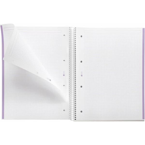 Cahier A4 - MIQUEL RIUS - Spiraler - 80 sidor - Små rutor - Lavendel