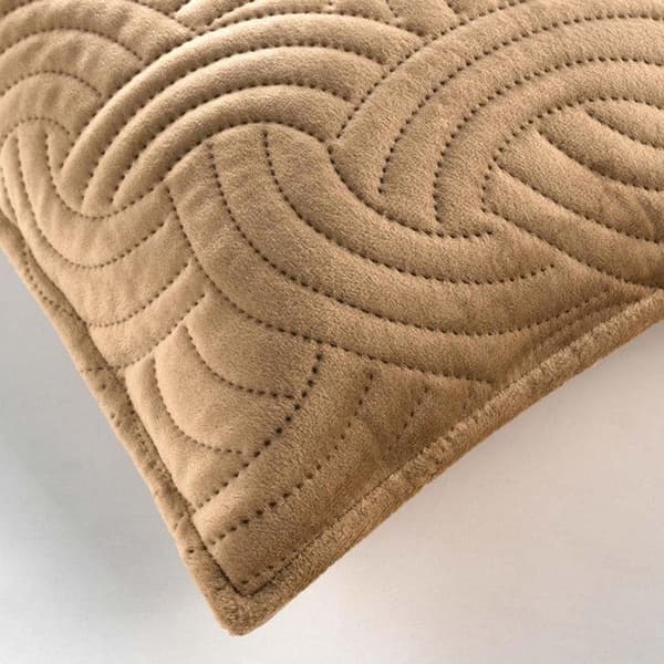 Enfärgad Sammet Kuddöverdrag "Solange" 40x40cm Chamois