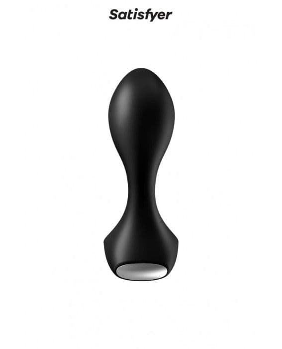 Vibratorplugg - SATISFYER - Backdoor Lover - Svart - Silikon - 12 vibrationsinställningar