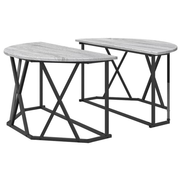 Soffbord - Grå Sonoma - 80x80x42 cm - Återvunnet trä - Modern stil