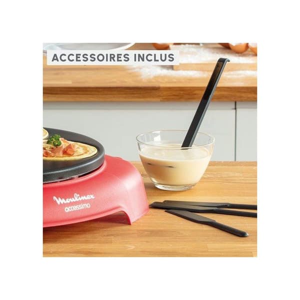 Crepesmaskin - MOULINEX - Accessimo - 4 mönster - 720 W - Röd