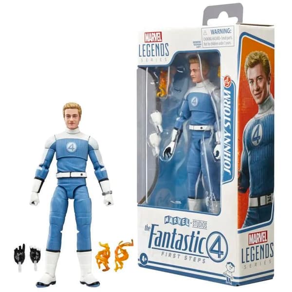 Rörlig figur - HASBRO - Johnny Storm - Set om 4 - Blå - Med tillbehör