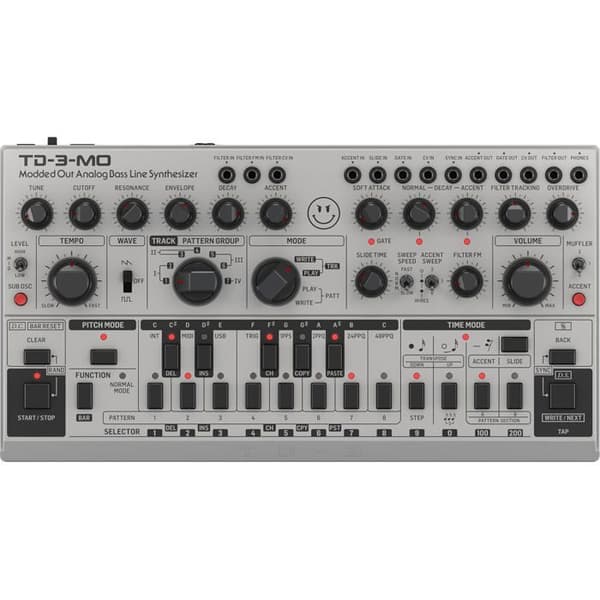 Behringer TD-3-MO-SR Moddad Analog Synthesizer Baslinje Silver