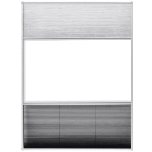 Fällbar myggnätsrull - Aluminium - 60 x 80 cm - För takfönster - Fällsystem - Fin maska