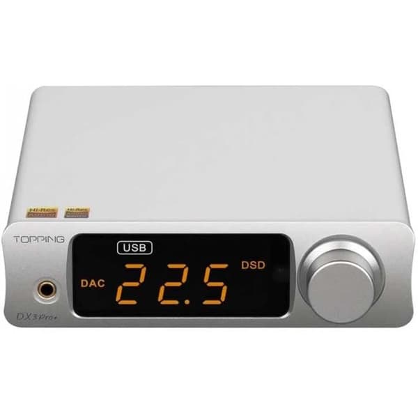 Hörlursförstärkare Topping DX3 Pro+ Bluetooth 5.0 aptX HD Silver