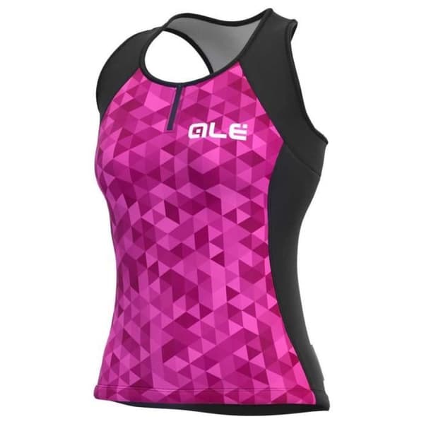 Solid cykeltröja - Al - Fluorescerande rosa-lila - Dam XS