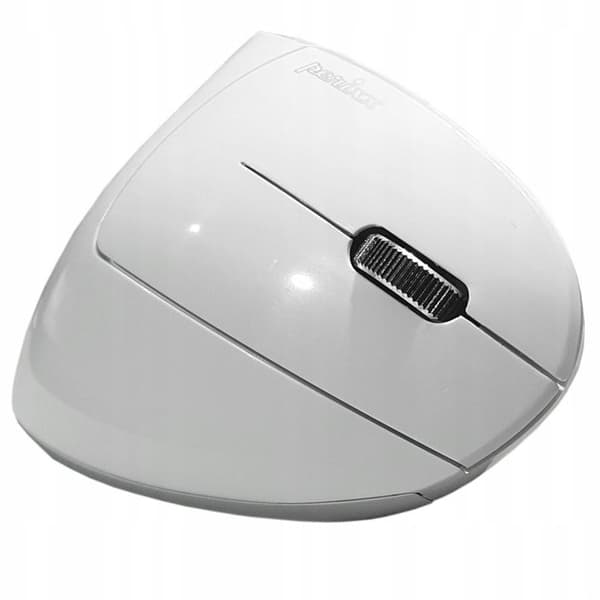 Trådlös optisk mus Perixx PERIMICE-813 W, vertikal, höger, vit, RF + Bluetooth
