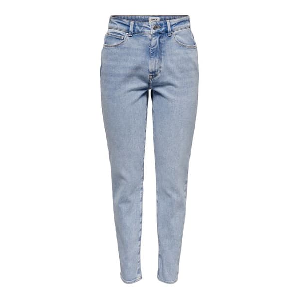 ONLY Jeans dam Emily stretch hög midja rak passform blå denim 27/30