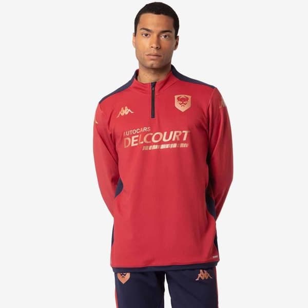 Sweatshirt Ablas Pro 8 SM Caen 24/25 för Herr - Mörkröd, marinblå