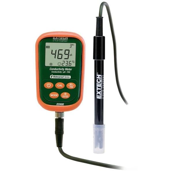Extech EC600 pH-mätare pH, ledningsförmåga, temperatur, motstånd, mV, TDS, salthalt