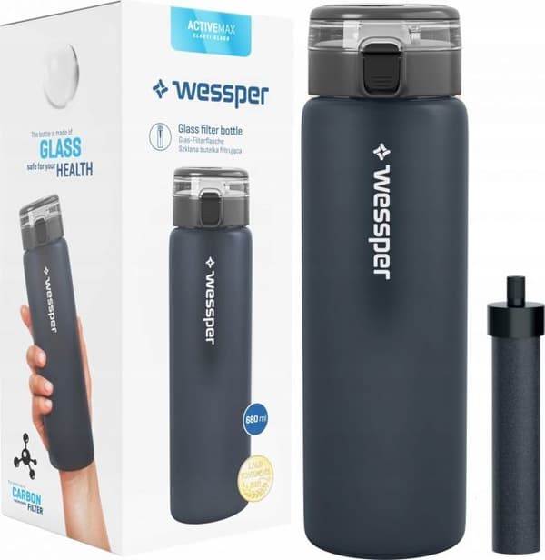 Isolerad flaska - WESSPER - WES264-GR - Glas - 680ml - Svart