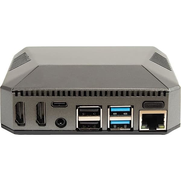 Placering - INTER-TECH - 88887361 - Aluminium - Raspberry Pi - Grå - 105 mm x 95 mm x 33 mm