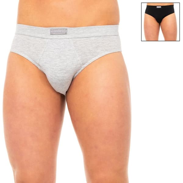 Pack-2 anatomiska slipsar i andningsbart tyg fram A5399 man-Grå-svart
