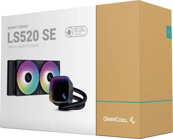 Deepcool - LS520 SE (Svart) - Vattenkylning AIO - 2x120mm ARGB