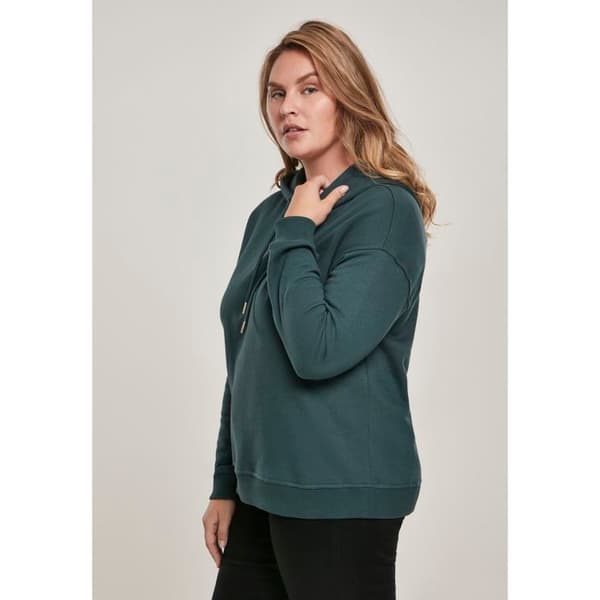 Plus size dam Urban Classic ribbad huvtröja
