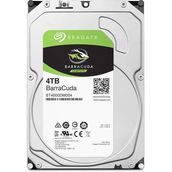 SEAGATE - Intern hårddisk HDD - BarraCuda - 4TB - 5400 rpm - 3,5"