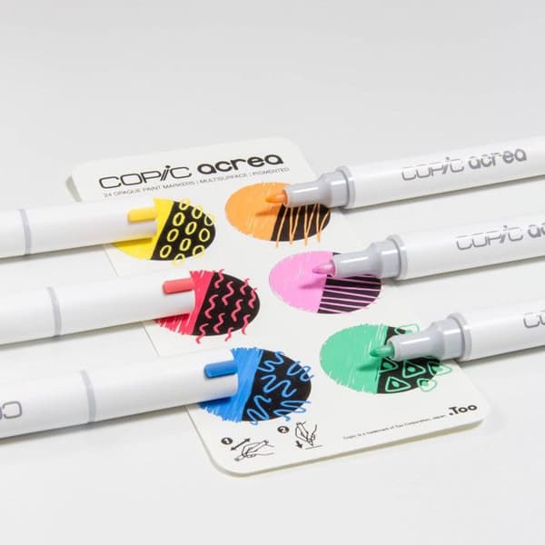 COPIC acrea set om 6 färger Vivid
