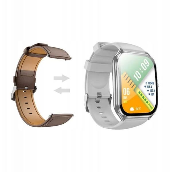 Smartklocka - HOCO - Y28 - AMOLED - samtalsfunktion - silver