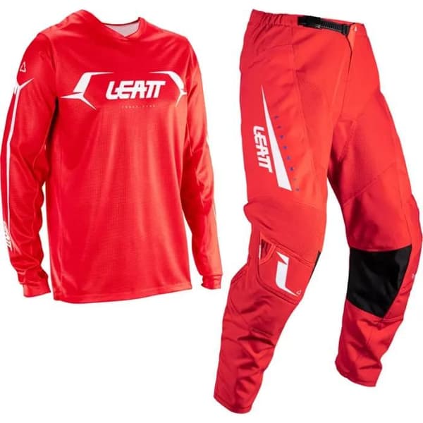 Motocrosskombination Leatt Kit 3.5 - röd/vit