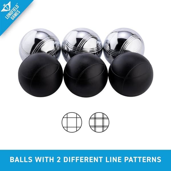 Petanquebollar - TRIPLETTE - 2 x 3 bollar - Metall - 720 gram - Blandat