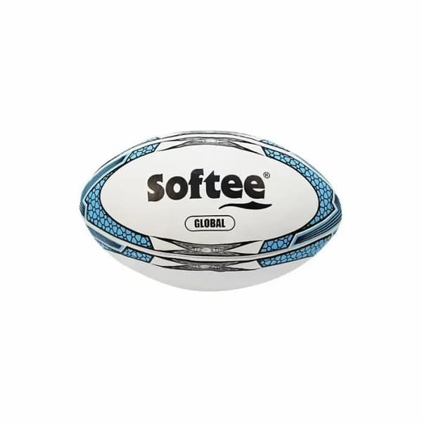 Rugbyboll - SOFTEE - Global - Vit/Blå - En Storlek - Syntetiskt Läder