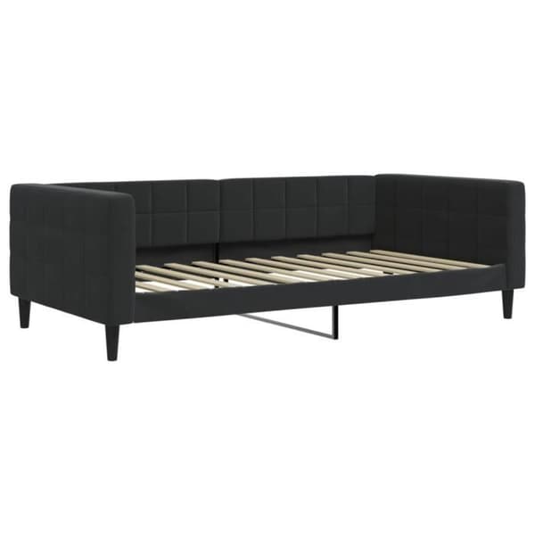 vidaXL Svart sängsoffa 100x200 cm sammet 354019