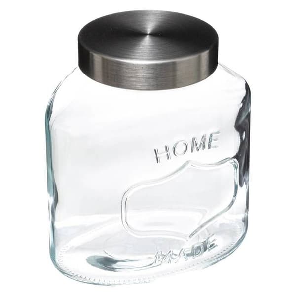 Glasburk med lock i rostfritt stål 2,5L - 5 five simply smart