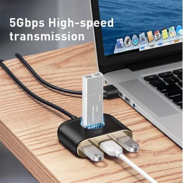 HUB USB - Baseus - Superhög hastighet HUB - 4 portar - Micro USB - 5 Gbps