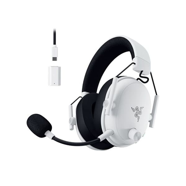 Razer BlackShark V3 White PC-hörlurar - Trådlös e-sport