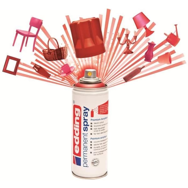 Akrylspray - EDDING - E5200 - 200 ml - Silver - 5,3 x 5,3 x 18,3 cm