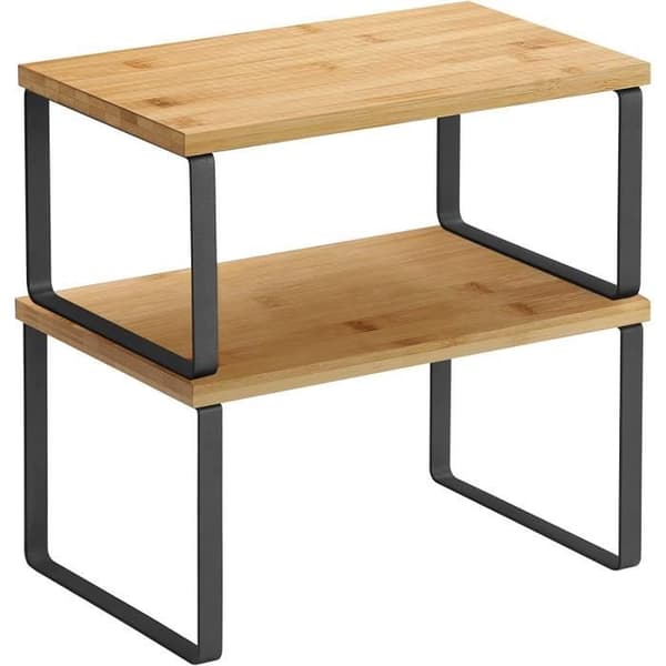 Kryddhyllor - SONGMICS - Set med 2 - Metall och Bambu - Nutida - Design