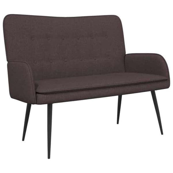 Soffa 2 platser Mörkbrun 115 x 61 x 87 cm tyg