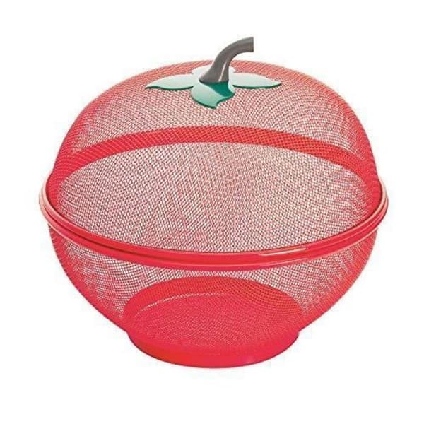 Excelsa Fruktskål i Stål 26,5 x 26,5 x 27 cm, Röd