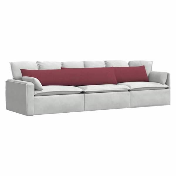 vidaXL Soffkuddar 2 st Bordeaux 200 x 40 cm tyg 42013871