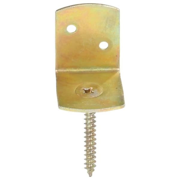 Stöd för stängselpanel - VIDAXL - L-form - Galvaniserat stål - Gul - 4 st