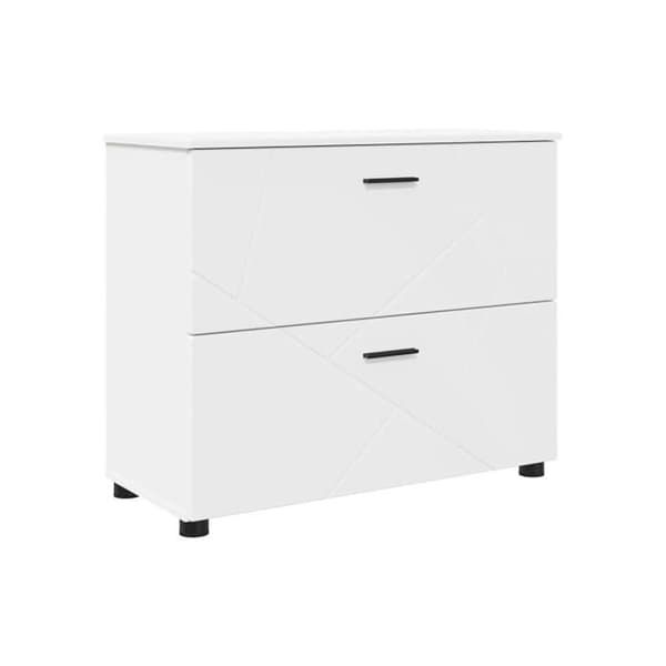 Modern badrumsskåp - vidaXL - Vit - Ingenjörsträ - 76,5x35x64 cm - Låda ingår