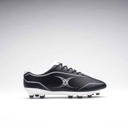 Rugbyskor - Herr - GILBERT - BOOT CAGE TORQ MSX - Svart/Vit - Moulded studs