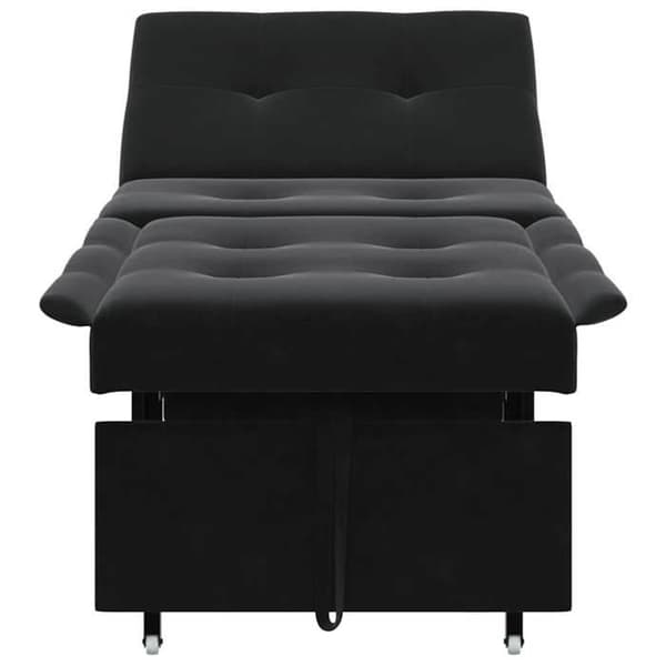 Soffa-säng Svart 67 x 194 x 38 cm Sammet