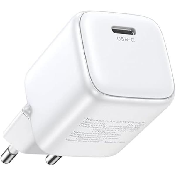 UGRÖN Nexode 30W USB-C Ladegerät med GaN II, vit