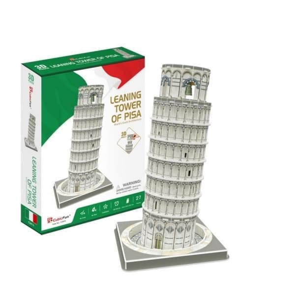 3D-pussel - CUBICFUN - Pisa-tornet - 27 bitar - Från 4 år - Inomhus