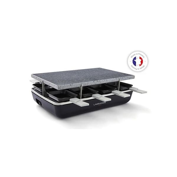 Raclette - Lagrange - Svart element - Sten för tillagning - Elektrisk - 1 platta