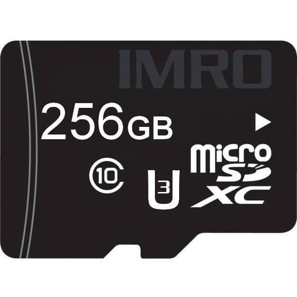 Minneskort - IMRO - MicroSDXC - 256 Go - Klass 10 - UHS-3 - SD-adapter inkluderad