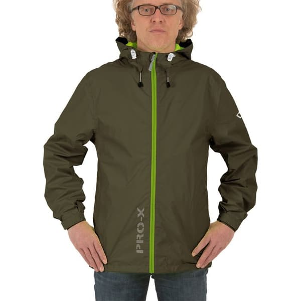 Vattentät jacka Pro-X Elements Flash - mörk olivgrön