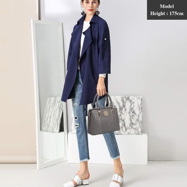 Väskor - Miss Lulu - M 5947 - PU Läder - Axelrem - Grå