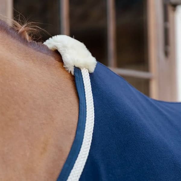 Kentucky Flätad Rep Polar Täcke för Häst - Blå - 140 cm