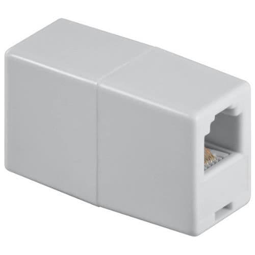 TEL ADAP RJ11/6P4C 2XF JACK/JACK WHITE