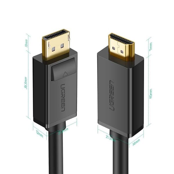 UGRÖN DISPLAY TILL HDMI KABELADAPTER 5M (SVART)