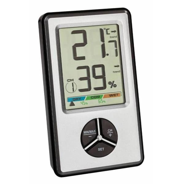 TFA Dostmann radiostyrd termo-hygrometer vit 30.5045.54 | TERMOMETER - REGNMÄTARE - BAROMETER