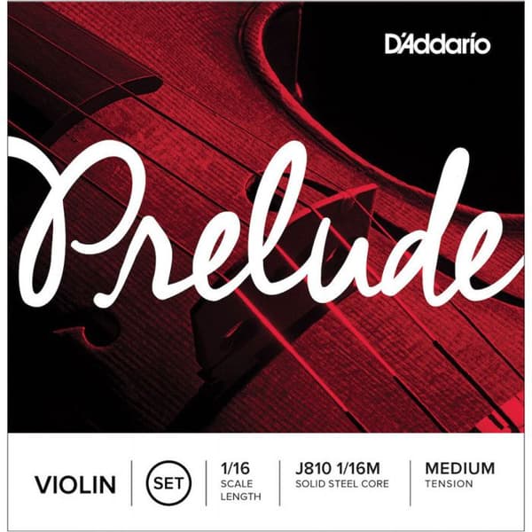 D'Addario Prelude Violin String Set 1/16 Medium Gauge UK Import